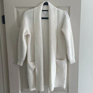 Nine West long white open sweater - Size small